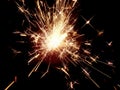 Bright sparklers on black background Royalty Free Stock Photo