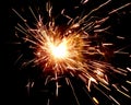 Bright sparklers on black background Royalty Free Stock Photo