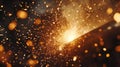 Bright Sparks Exploding From Metal Welding Royalty Free Stock Photo