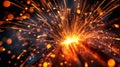 Bright Sparks Exploding From Metal Welding Royalty Free Stock Photo