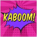 Bright speech bubble with KABOOM text