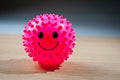 Bright, spiked rubber balls for pets Royalty Free Stock Photo