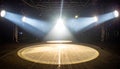 Bright Stage Lights on Empty Theater Royalty Free Stock Photo