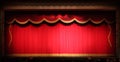Bright Stage Theater Drape Background With Yellow Royalty Free Stock Photo