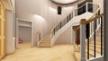 Bright staircase in the modern office 3d rendering Royalty Free Stock Photo