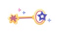 Bright star key with abstract glow, magical solutions, vector design Generative AI Royalty Free Stock Photo