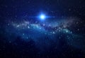 Bright star in outer space Royalty Free Stock Photo