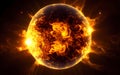 bright star in space. fiery sun Royalty Free Stock Photo