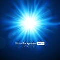 Bright star sun light natural illumination blue space star explosion business background vector Royalty Free Stock Photo