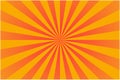 Bright star. Sun texture. Yellow orange red rays in vintage style on light background. Vector illustration