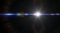 Bright starburst effect with strong blue light streak Royalty Free Stock Photo