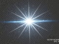 Bright starburst light effect Royalty Free Stock Photo