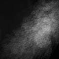 Bright steam on a dark square background