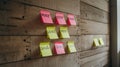 Bright sticky notes with the message \