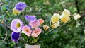 Bright summer bouquet of beautiful flowers