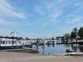 Ships on the pier of Baltic sea in Kotka, Finland