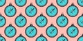 Bright summer pattern in pop art style. 60x pattern. Compass seamless ornament Royalty Free Stock Photo