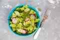 Bright summer salad of vegetables. Royalty Free Stock Photo
