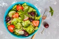 Bright summer salad of vegetables. Royalty Free Stock Photo