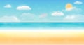 Bright summer sky sea sand beach background