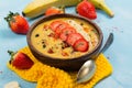 Bright summer smoothie bowl Royalty Free Stock Photo