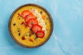 Bright summer smoothie bowl Royalty Free Stock Photo