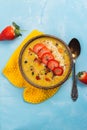 Bright summer smoothie bowl Royalty Free Stock Photo