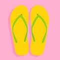 Summer icon with flip flops, slippers