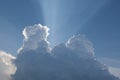 Bright sun behind cloud Royalty Free Stock Photo