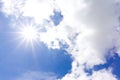 Bright sun and clouds Royalty Free Stock Photo