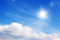 Bright sun and clouds Royalty Free Stock Photo