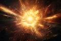 .Bright Sun Explosion in Space. Supernova Sci-Fi Concept Royalty Free Stock Photo