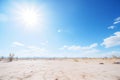 bright sun-filled blue sky over a desert hardiness zone Royalty Free Stock Photo