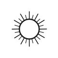 Bright sun logo icon vector illustration Royalty Free Stock Photo