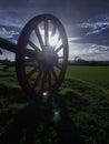 Bright sun Pitstone windmill Ivinghoe landmark