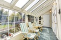 Bright sun room interior Royalty Free Stock Photo