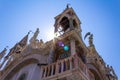 Bright sun shine Basilica di San Marco historical building Royalty Free Stock Photo