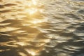 Bright Sun Shines Over Water, Creating a Serene and Glowing View Royalty Free Stock Photo