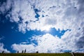 Bright sun. Sky. Clouds. Carpathians. The mountains. The sun. Royalty Free Stock Photo