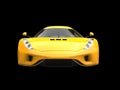 Bright sun yellow awesome super car - front view Royalty Free Stock Photo