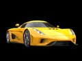 Bright sun yellow awesome super car Royalty Free Stock Photo