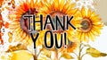 Bright Sunflower Thank You Card Design with Vibrant Blooms