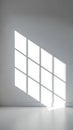 Bright Sunlight Streaming Through Large Window with Shadows Royalty Free Stock Photo