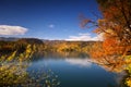 Bright sunny autumn day on Lake Bled, Slovenia Royalty Free Stock Photo