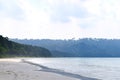 Bright Sunny Day at Serene Calm Beach, Radhanagar Beach, Andaman & Nicobar Islands, India Royalty Free Stock Photo