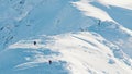 Bright Sunny Day In A Snowy Landscape - Barriers Covered With Snow. Snowy Mountains Royalty Free Stock Photo