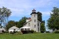 Stunning architecture showing craftsmanship of builder\'s Sodus Point Lighthouse, Sodus Point, New York, summer, 2022