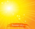 Bright sunny days sunset sky orange background for