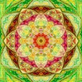 Bright sunny mandala summer picture