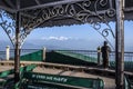 A colorful morning landscape wit white snow peaks, West Bengal,Darjeeling,India.